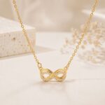 Hayat By Ladli Infinity Crystal Necklace – 18K Gold Plated