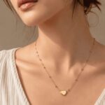 Hayat By Ladli Golden Heart Necklace – 18K Gold Plated