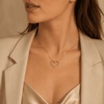 Hayat By Ladli Minimalist Open Heart Pendant Necklace – 18K Gold Plated